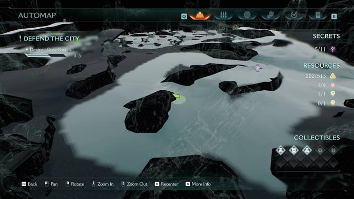 The location of one of the wolf statues found in The Siege Part 1 is marked on the map in DOOM: The Dark Ages