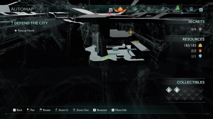 The location of the ninth secret location in The Siege Part 2 chapter of DOOM: The Dark Ages - a Life Sigil - is shown on the map