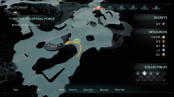 The location of the Secret Key is marked on the map in DOOM: The Dark Ages' Ancestral Forge chapter