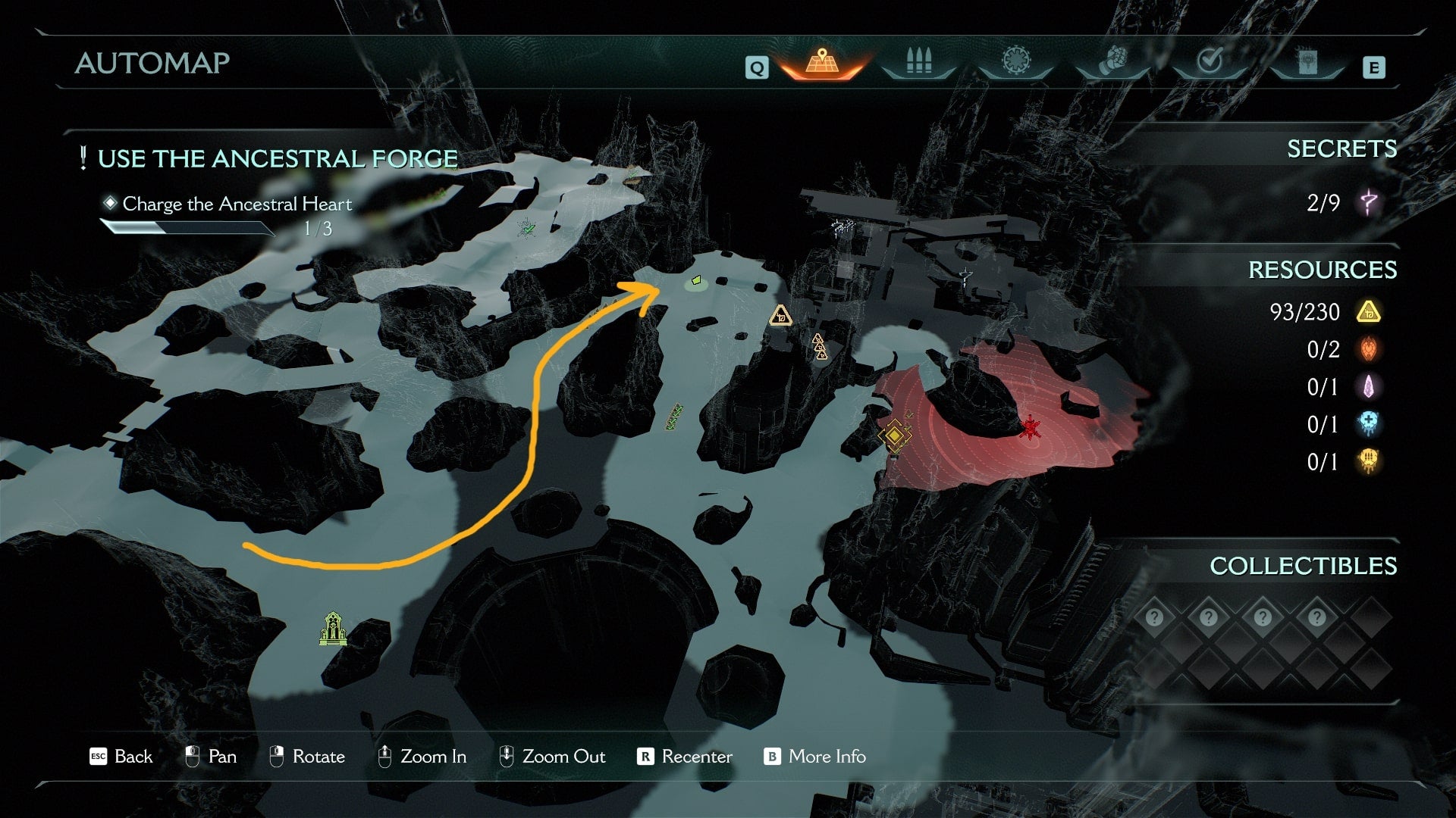 The location of a wolf statue is marked on the map in DOOM: The Dark Ages' Ancestral Forge chapter - 5