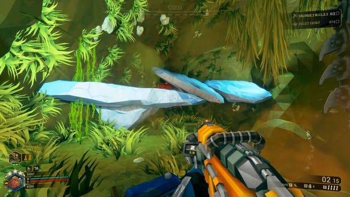 An alien mushroom in Deep Rock Galactic.