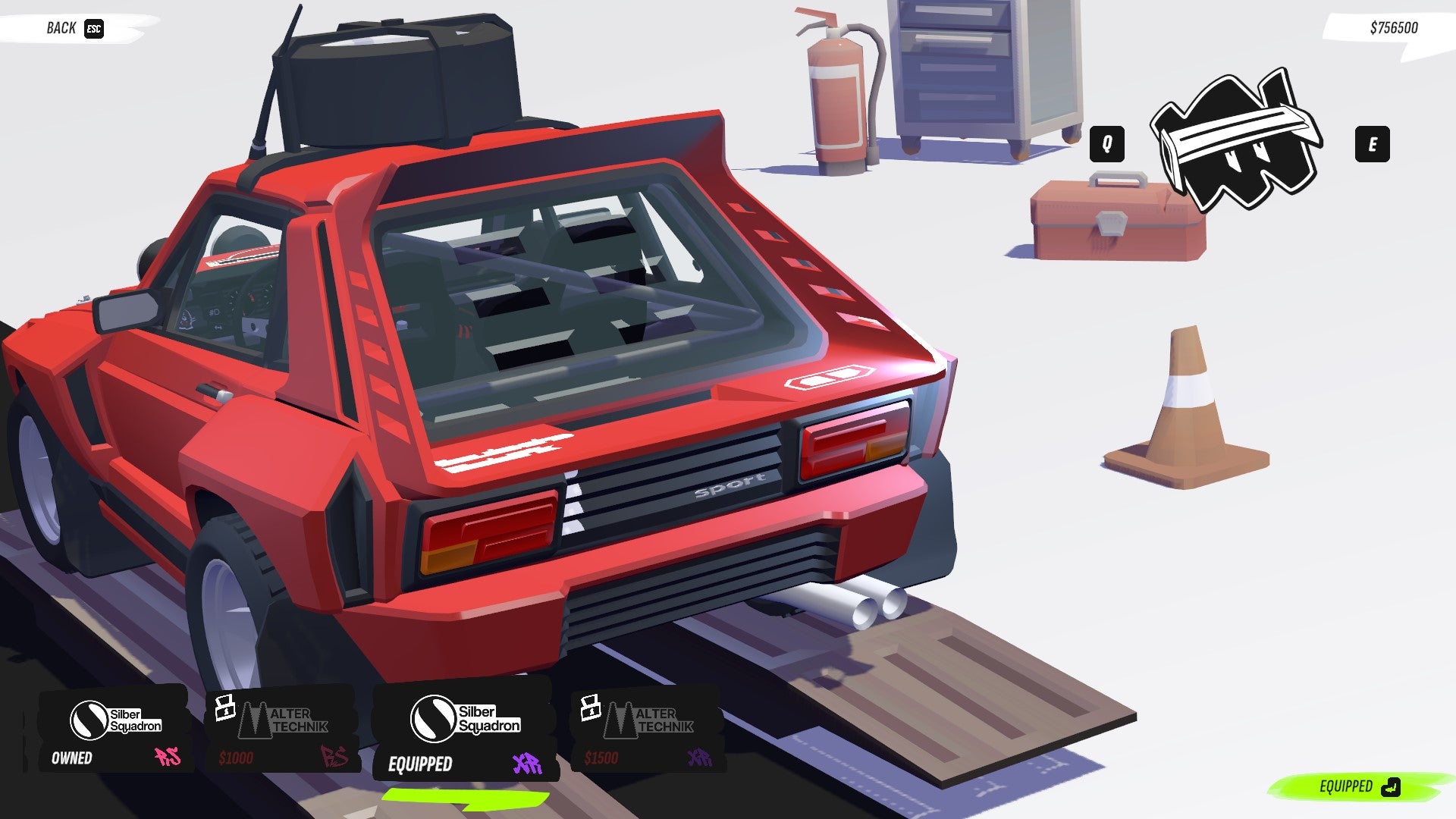 A car being customised in #Drive Rally. - 5