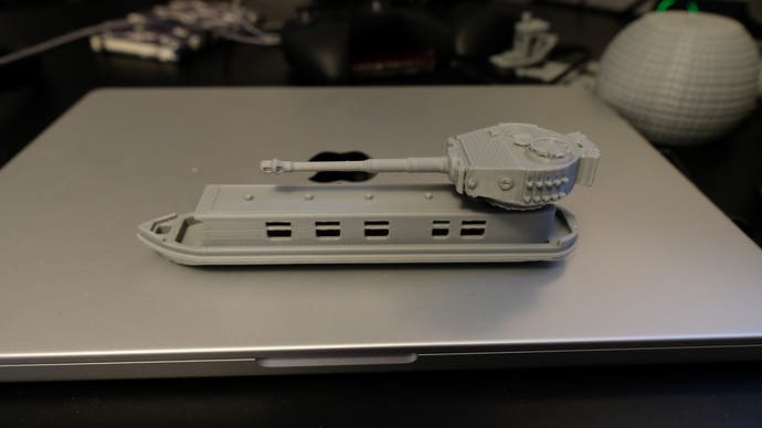 elegoo neptune 4 3D printed model - tiger turret on a narrowboat