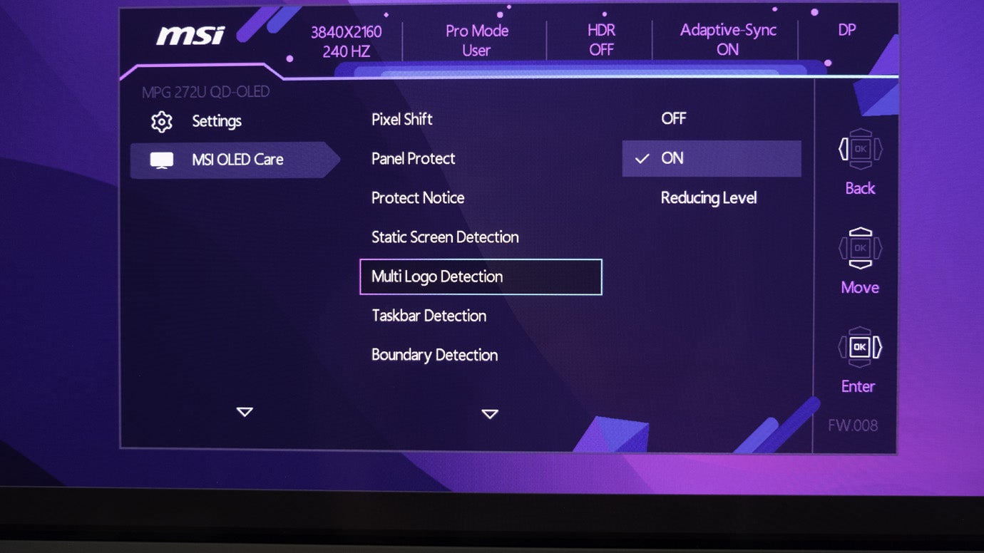 osd settings msi 272urx