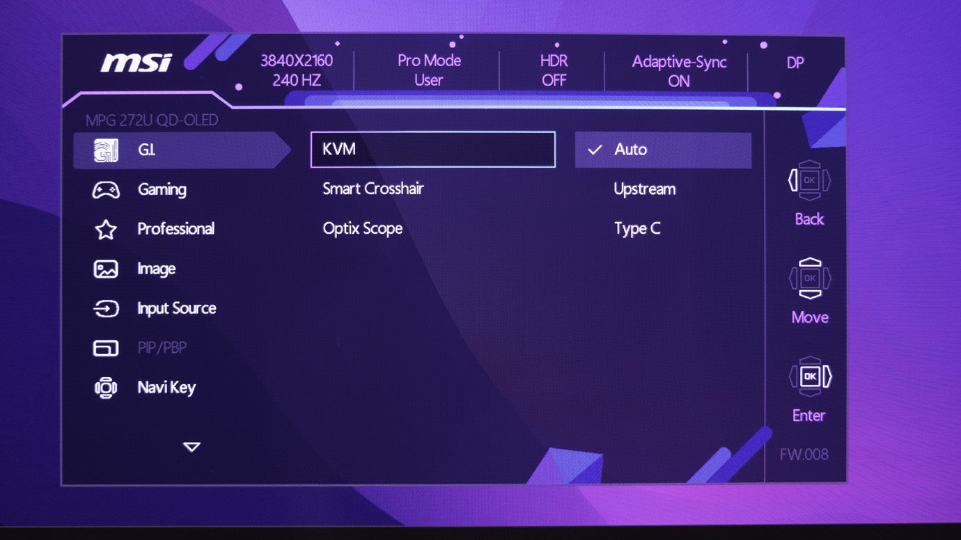 osd settings msi 272urx