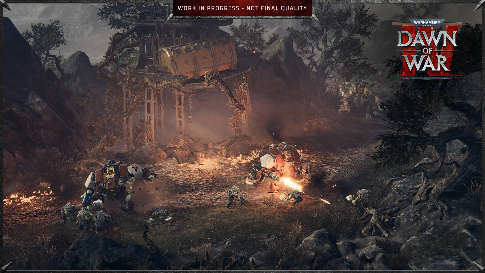 Dawn of War 4 official screenshot showing some ruined landscape