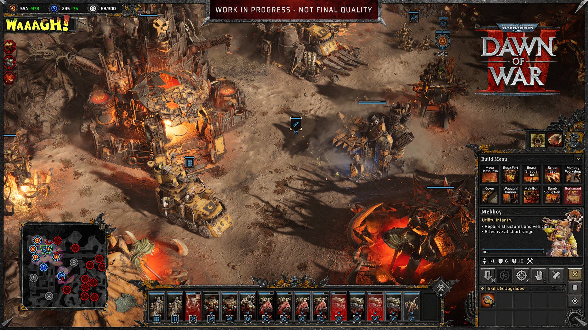 Dawn of War 4 official screenshot showing an Ork base
