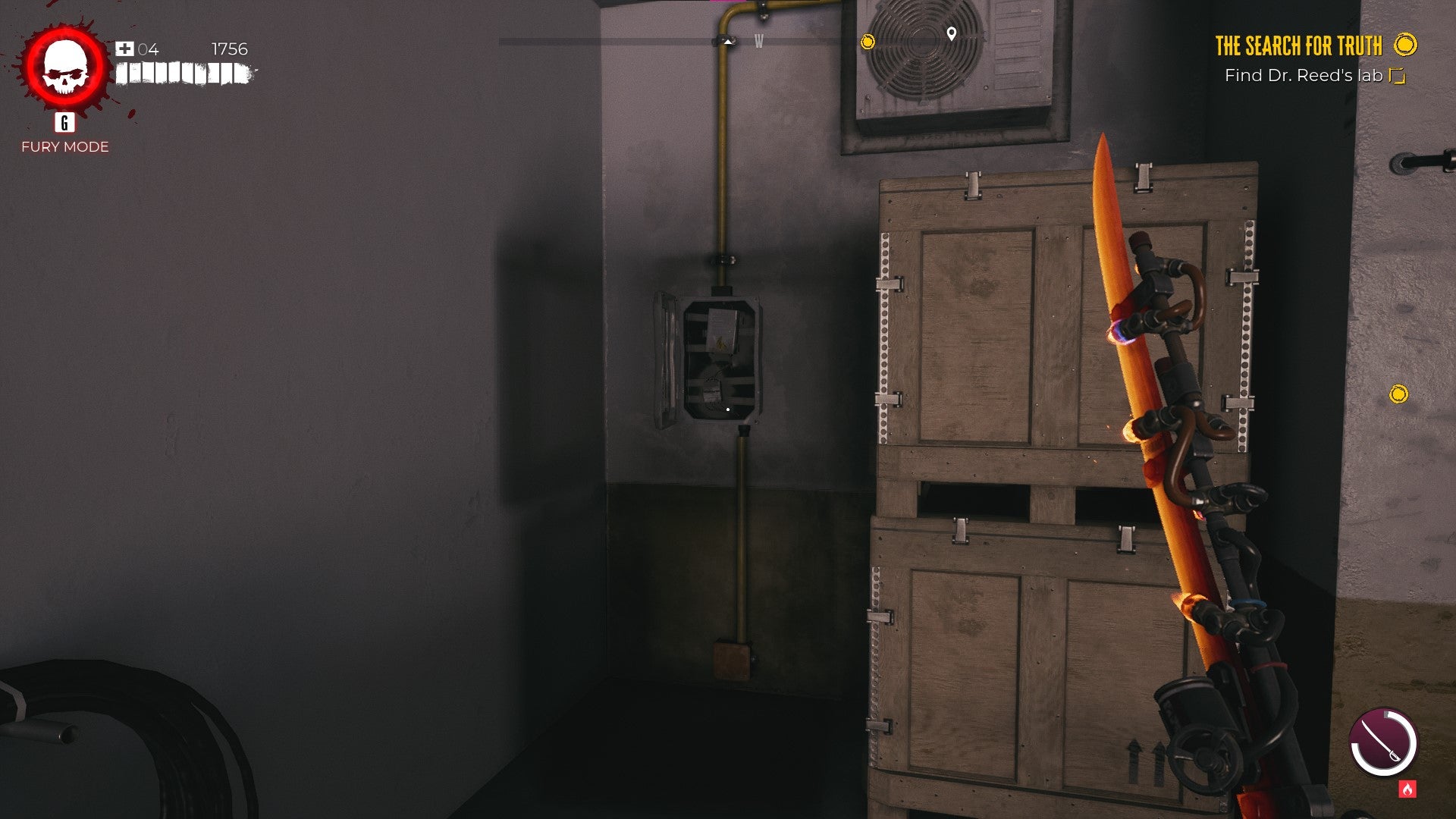 The player looks at a fuse enabling a maglock in Dead Island 2 - 5