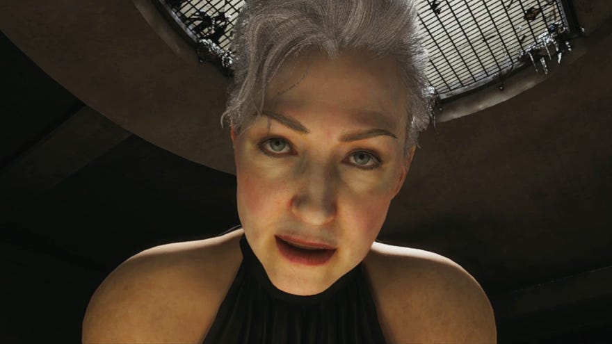 Dead Island 2 image showing Konradt staring at the player in a cutscene.