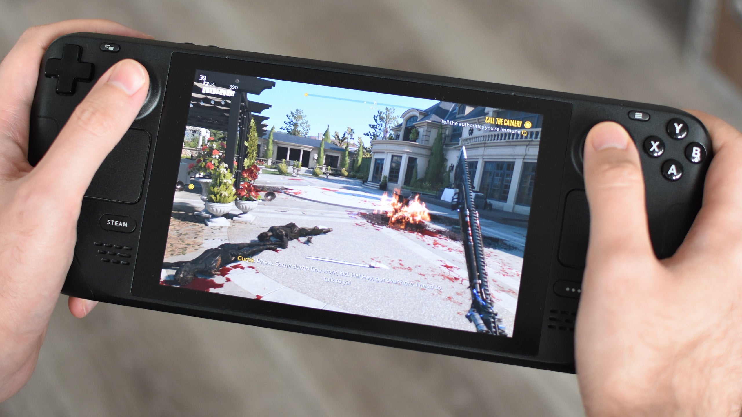 Dead Island 2 running on a Steam Deck.