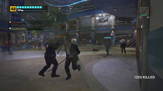 Dead Rising Deluxe Remaster survivor following Frank