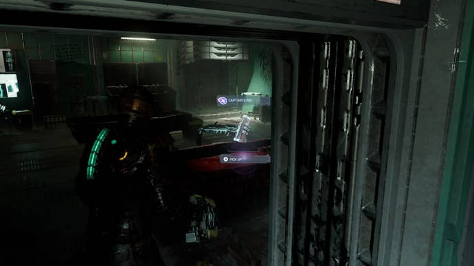 Isaac retrieves the Captain’s Rig in Dead Space