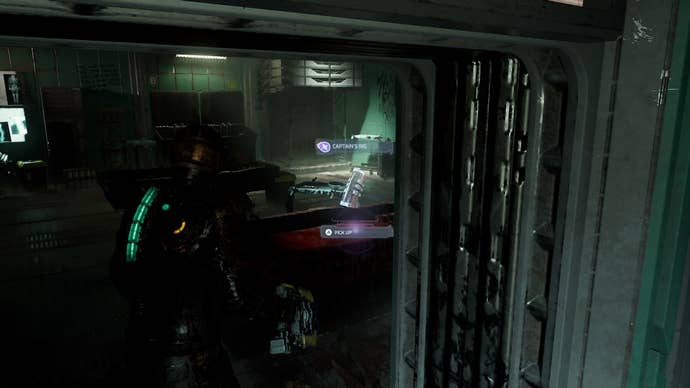 Isaac retrieves the Captain's Rig in Dead Space