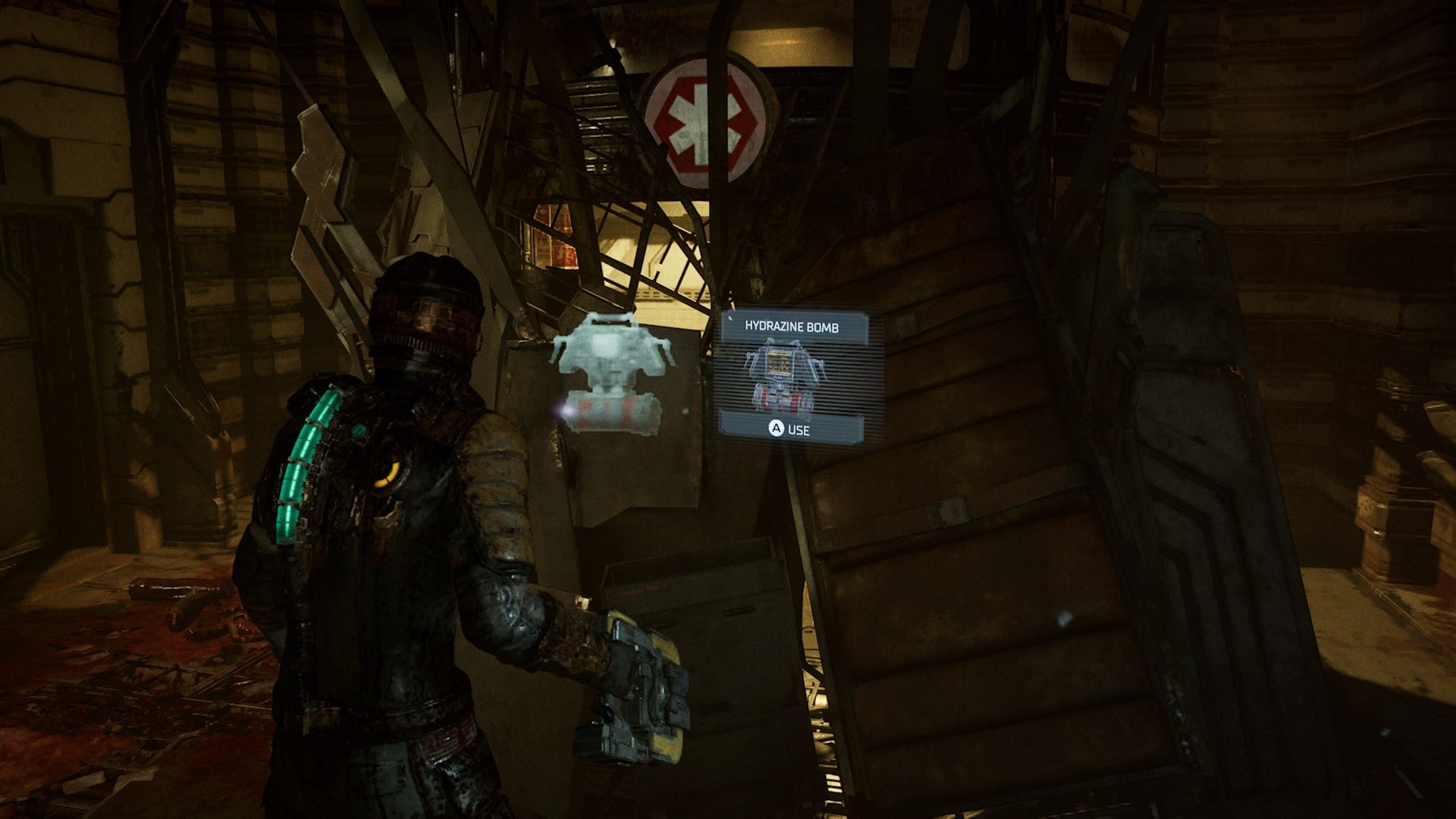 Isaac plants a Hydrazine Bomb in Dead Space