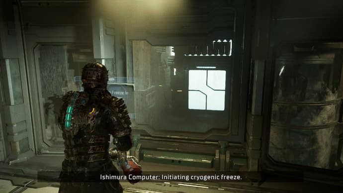 Isaac traps The Hunter in a Cyrogenic Freeze in Dead Space