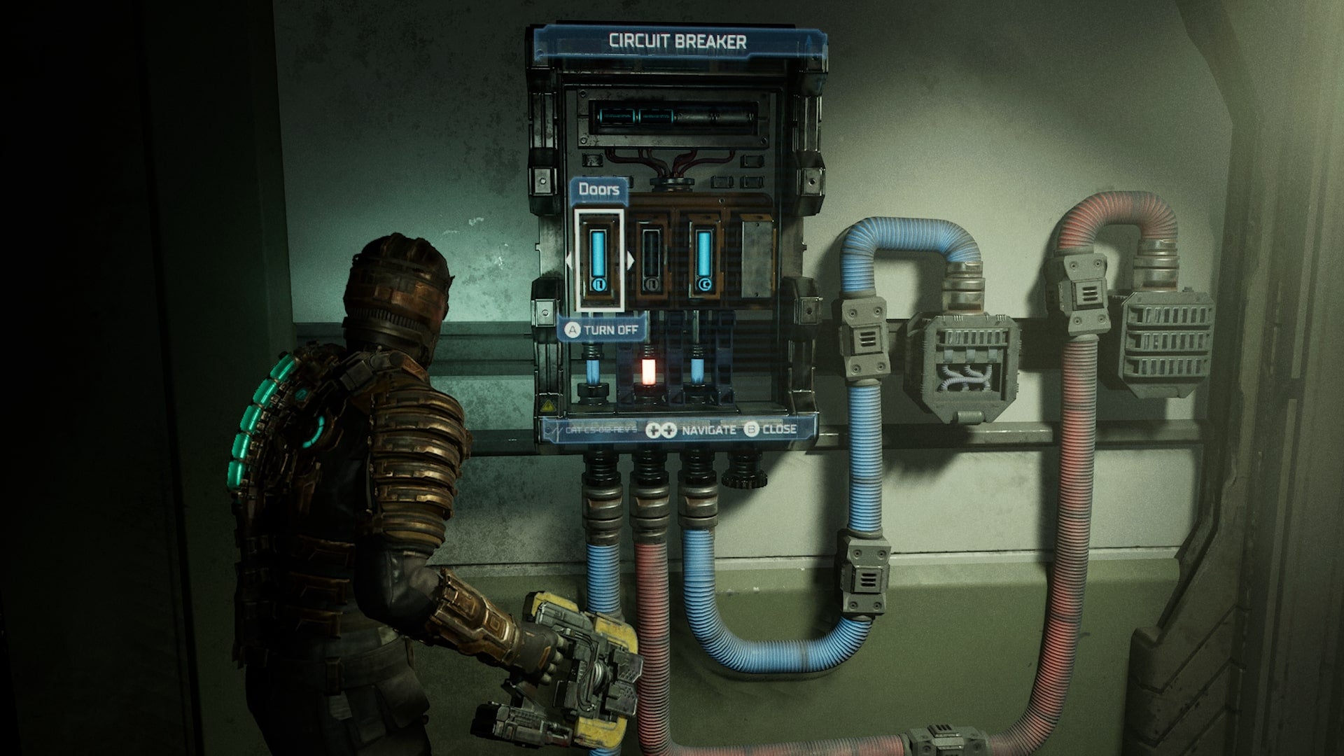 Isaac powers the doors via a circuit breaker in Dead Space - 8