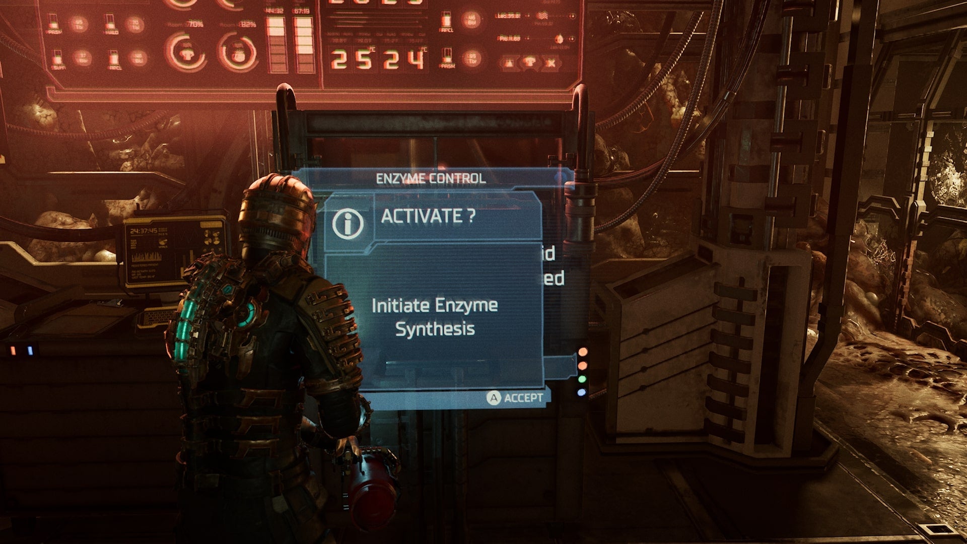 Isaac creates an enzyme in Dead Space - 3