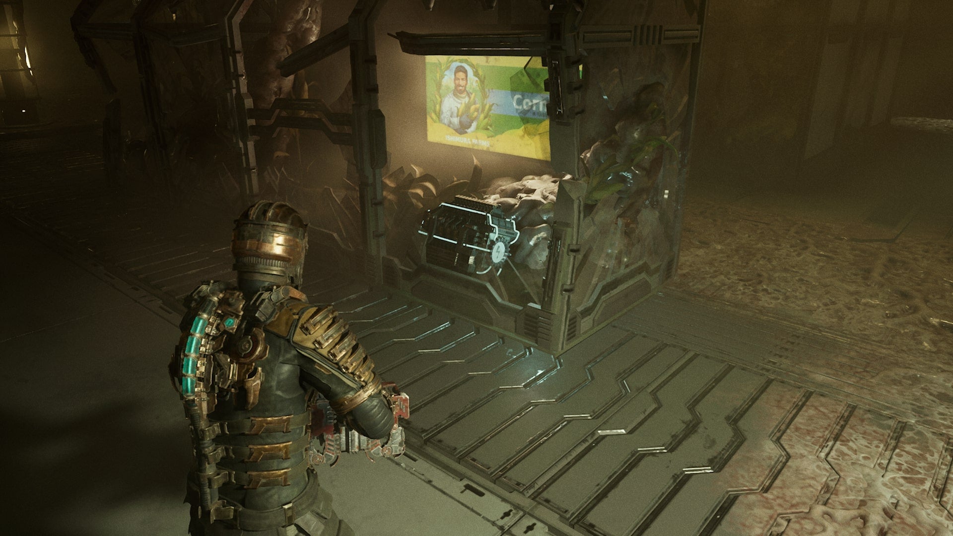 Isaac retrieves a Power Cell in the East Grow Chamber of Dead Space - 14