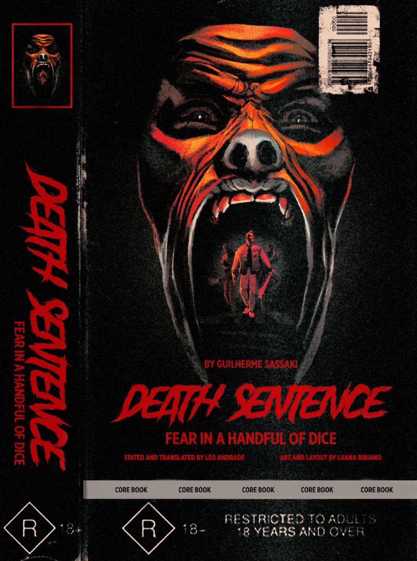Death Sentence tabletop RPG VHS cover artwork