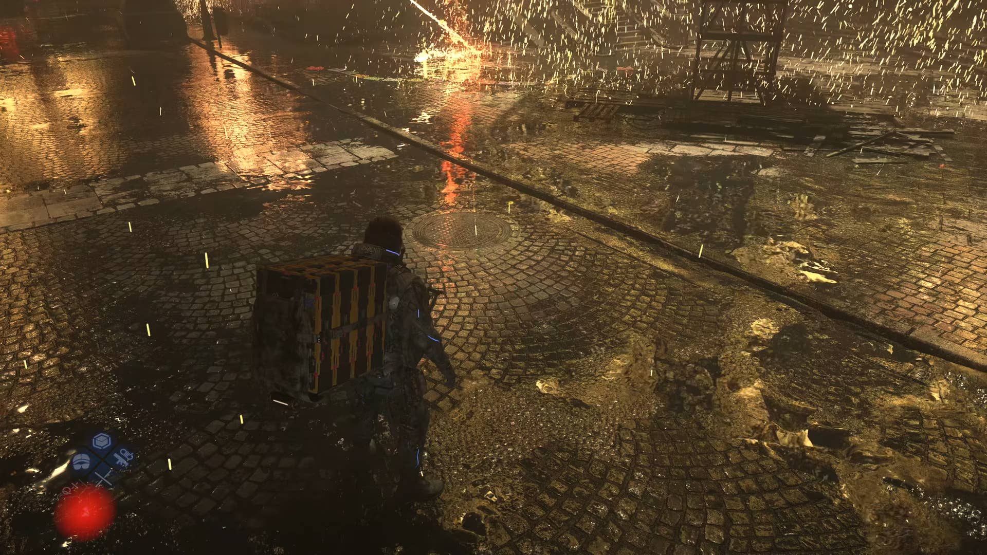 death stranding 2 screenshot - particles in reflections