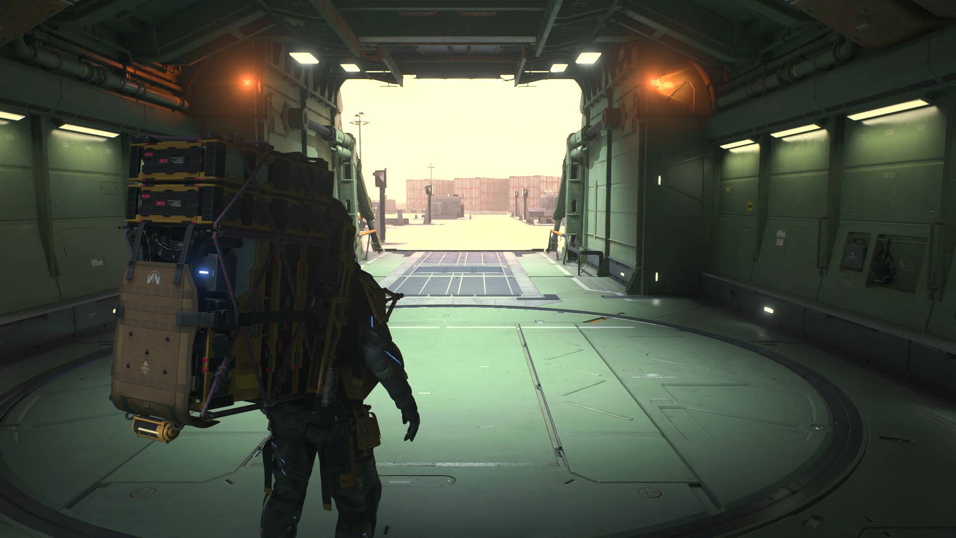 death stranding 2 screenshot - light filters into the magellan