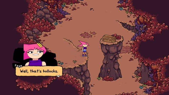 Faye laments an inaccessible loot box in Deathbulge: Battle of the Bands.