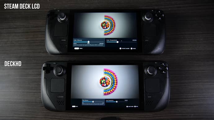 deckhd vs original steam deck comparison: colour and size