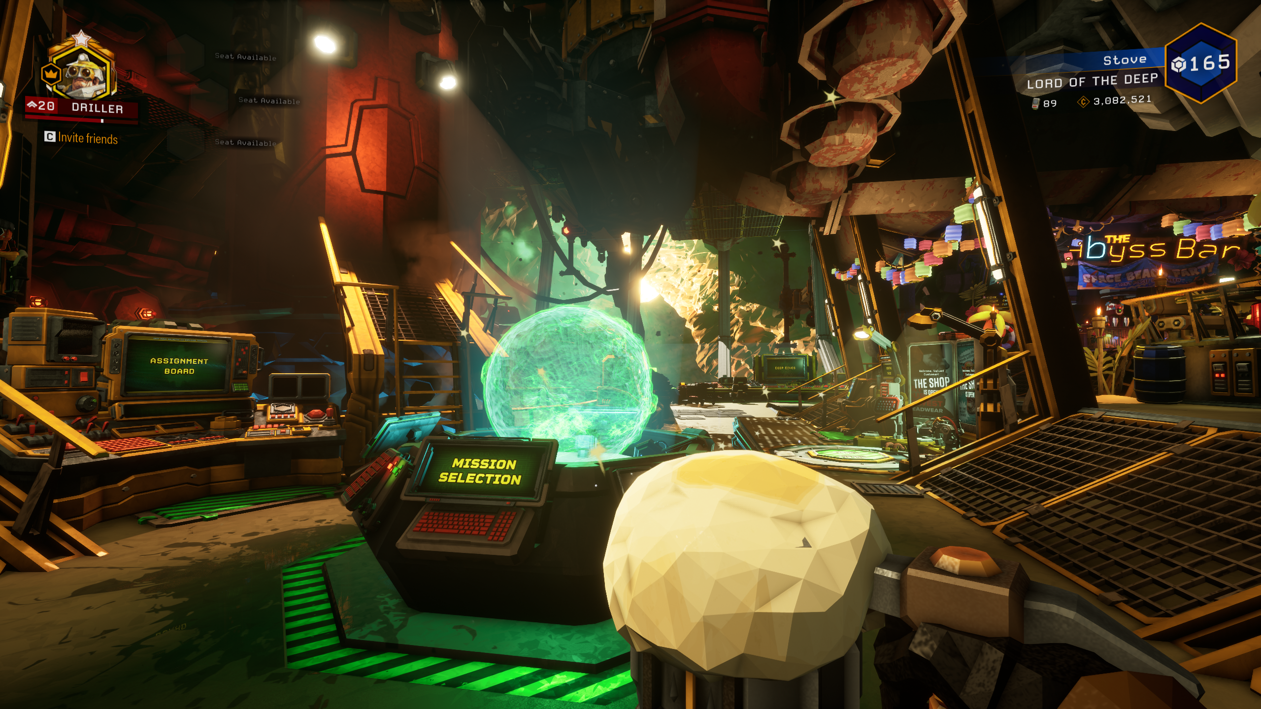 DLAA used in Deep Rock Galactic. Our dwarf enjoys a beer in the orbital Space Rig&rsquo;s control room.