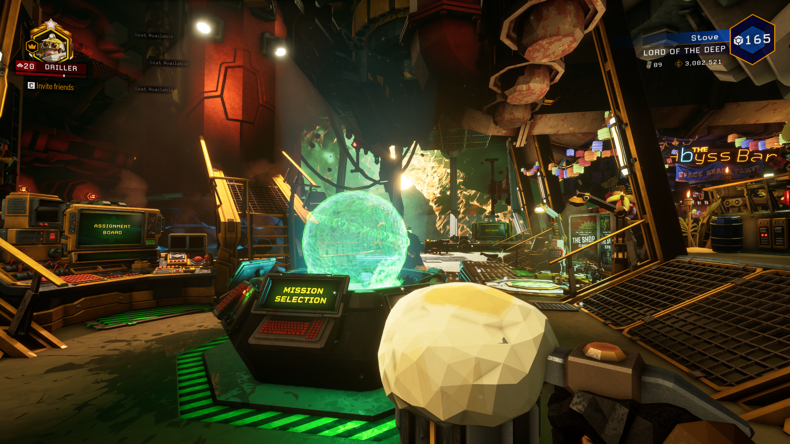 DLSS used in Deep Rock Galactic. Our dwarf enjoys a beer in the orbital Space Rig&rsquo;s control room.