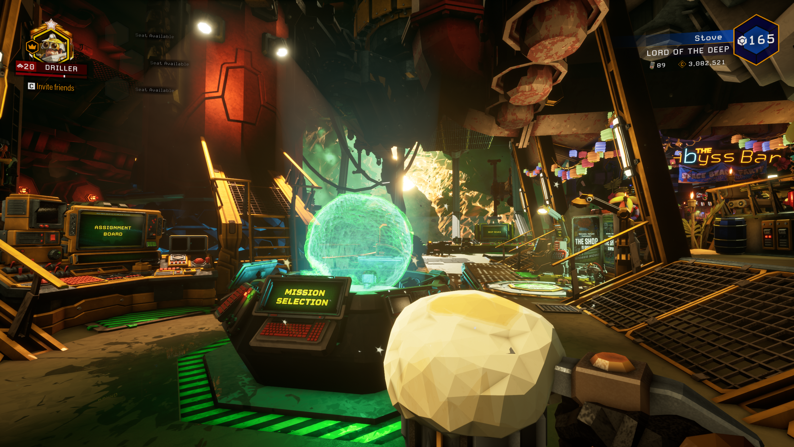 TAA used in Deep Rock Galactic. Our dwarf enjoys a beer in the orbital Space Rig&rsquo;s control room.