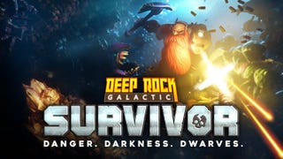 A sci-fi Dawrf bashes aliens in Deep Rock Galactic Survivor