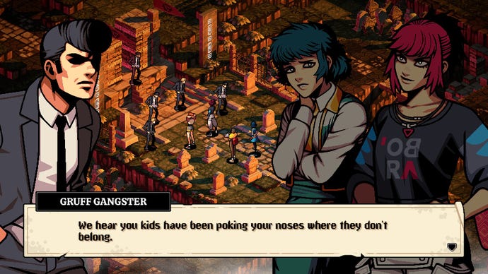 The gang encounter a group of gangsters in Demonschool