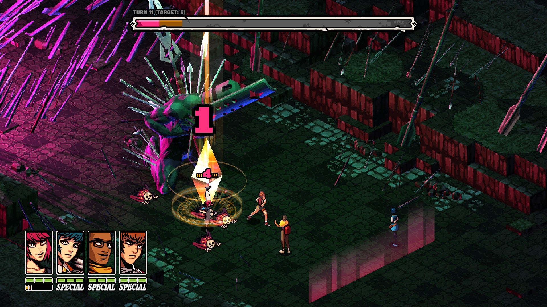 In Demonschool, the party unleashes a mahical Special Attack on towering humanoid demon. - 7