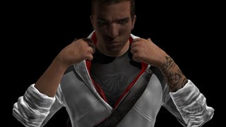 Desmond Miles from Assassin's Creed, looking at the camera being all moody