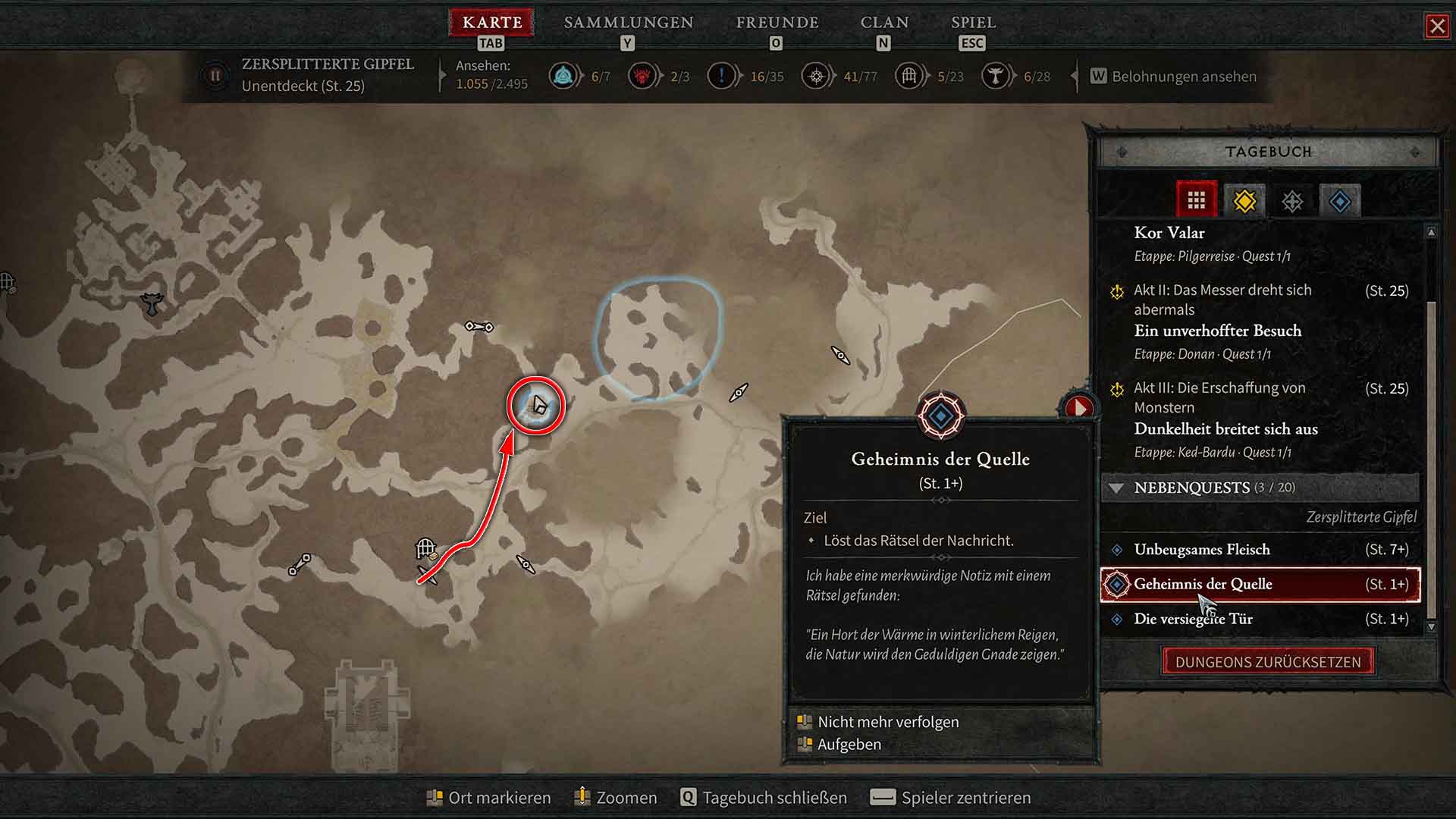 Diablo 4 Geheimnis der Quelle So löst ihr das Rätsel der Nachricht Eurogamer.de