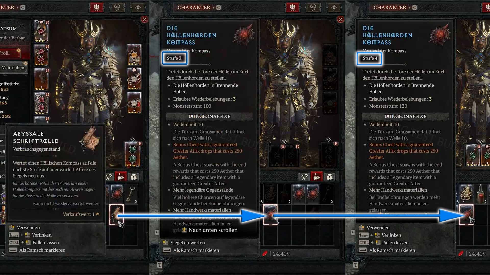 Diablo 4 Höllenhorden Kompasse & Abyssale Schriftrollen finden, farmen und aufwerten Eurogamer.de