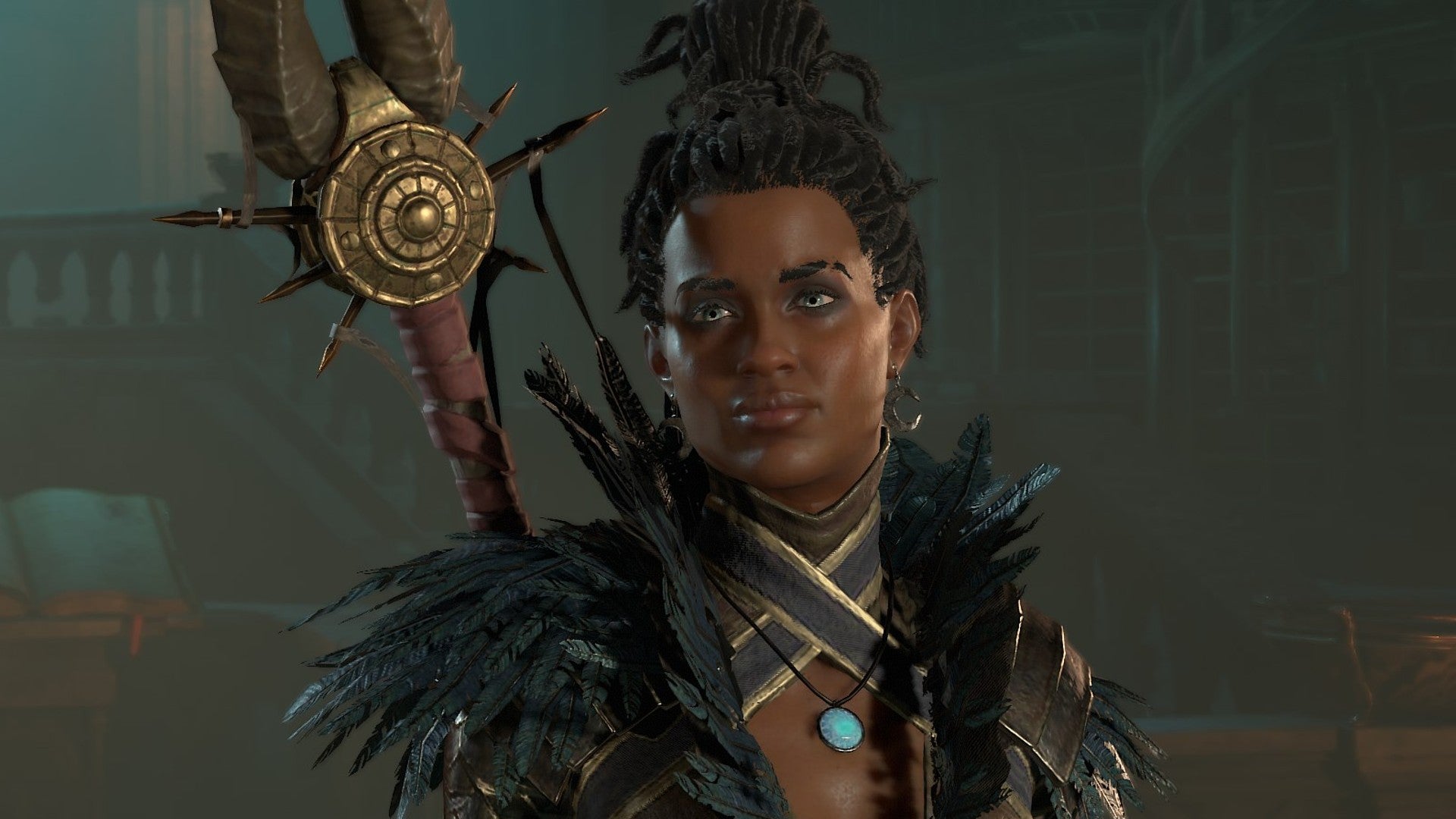 Diablo 4 screenshot showing a close up of the Sorcerer class. - 7