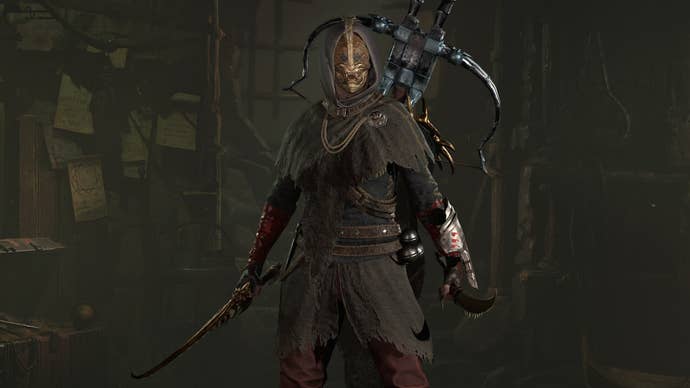 Diablo 4 image showing a Twisting Blades Rogue wielding two daggers.