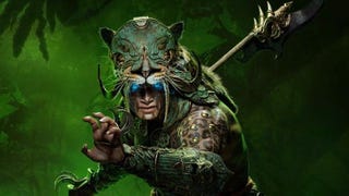 Diablo 4 Vessel of Hatred promo image showing a male with cheetah like headwear