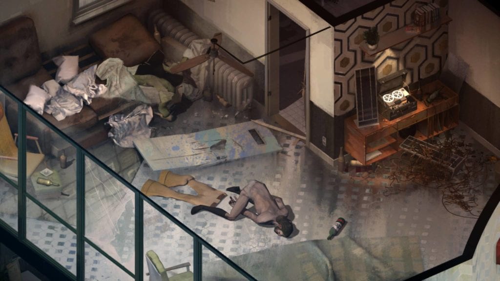 Disco Elysium Harry Du Bois passed out