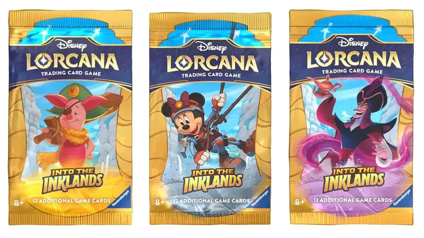 Disney Lorcana Into the Inklands-Booster Packs: Piglet, Minnie Mouse and Jafar