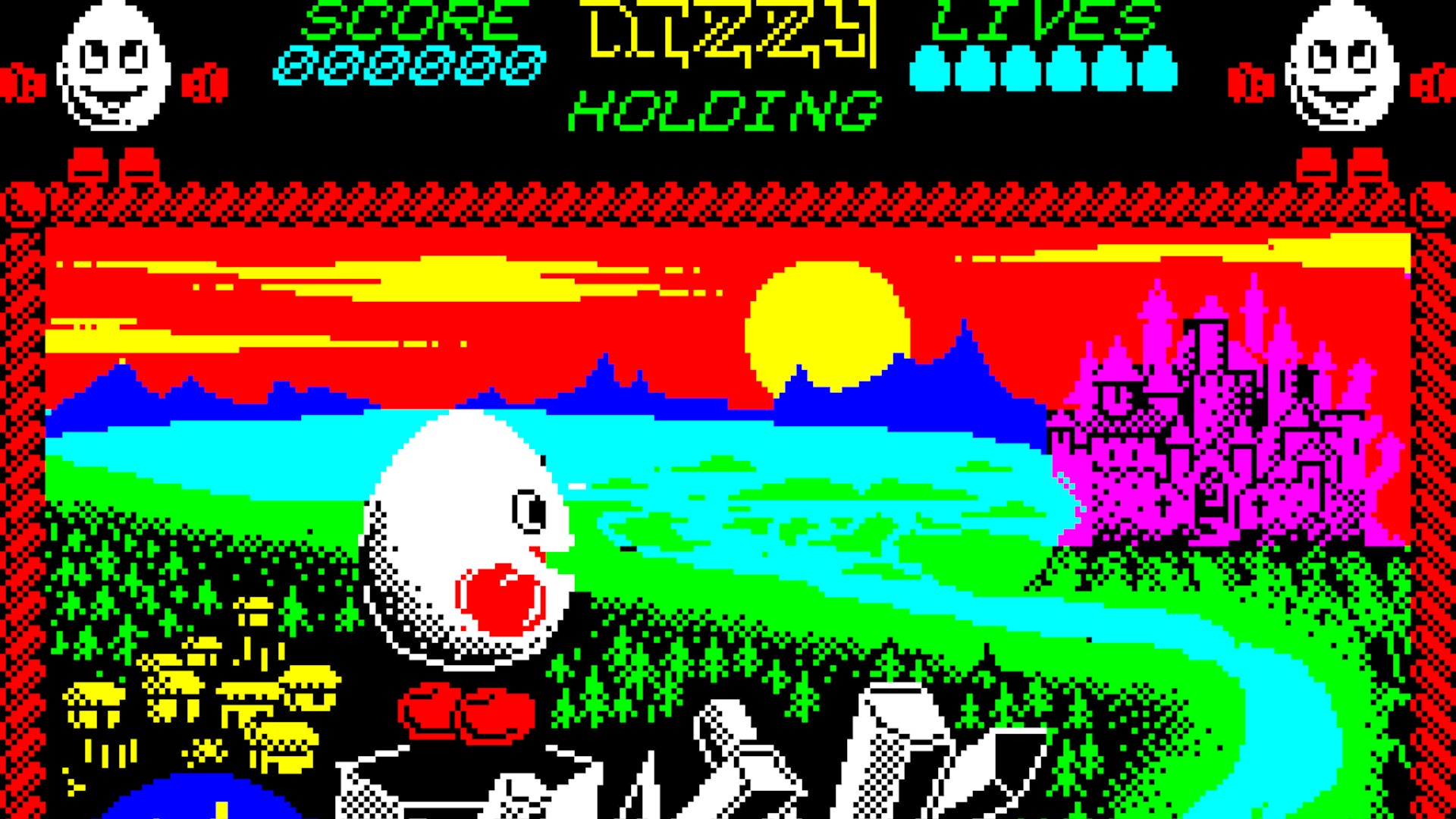 Братья Оливер возвращаются к серии Dizzy и активно используют генеративный ИИ Кадр из игры Dizzy с изображением персонажа на фоне леса и замка