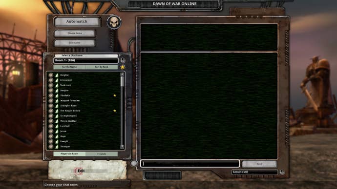 Dawn of War Definitive Edition screenshot showing the online matchmaking forums