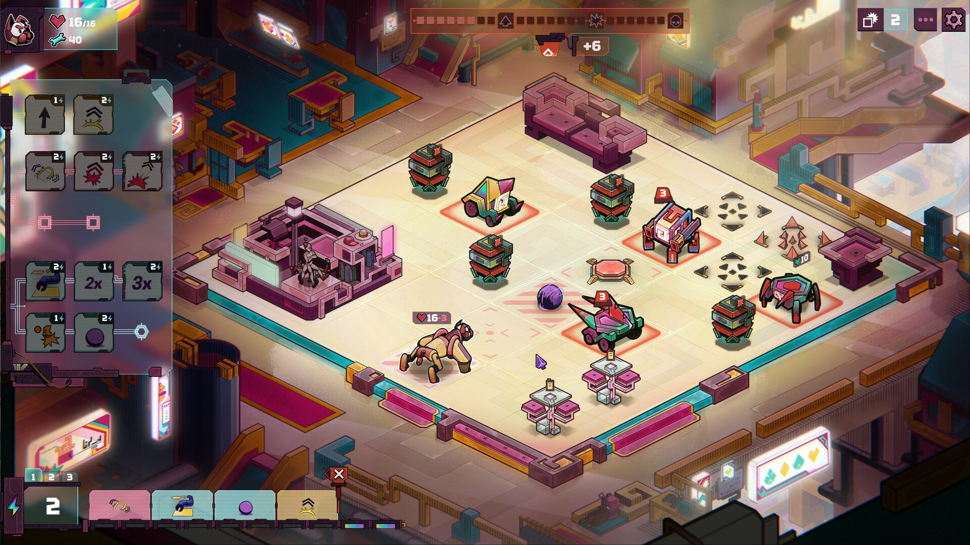 Тактическая игра Dog in the Machine о сражениях робопсов выйдет 27 сентября Сетка боевой карты в научно-фантастической игре Dog in the Machine с робопсом и враждебными роботами