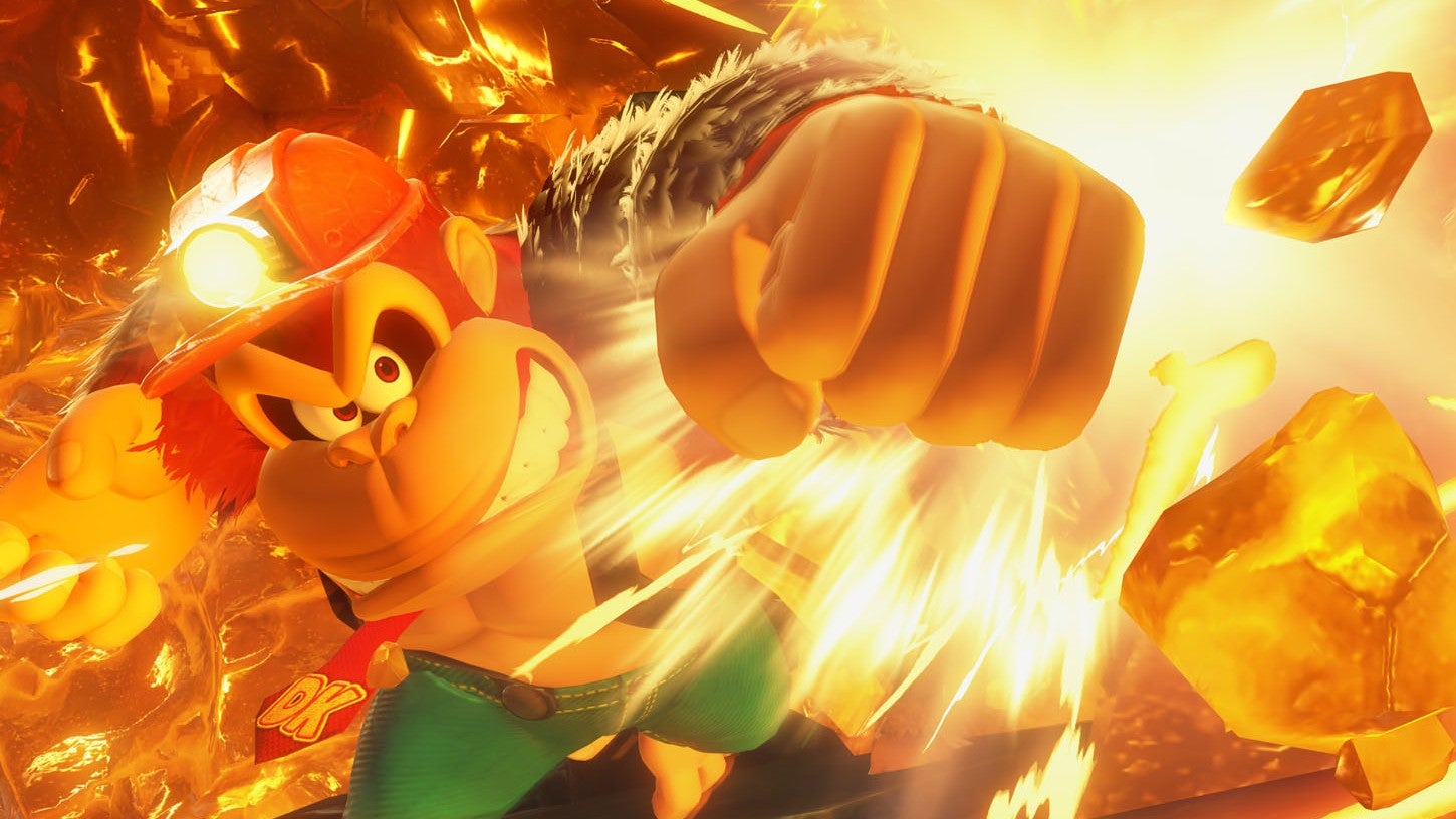 Punching Rocks Donkey Kong Bananza | Eurogamer.net