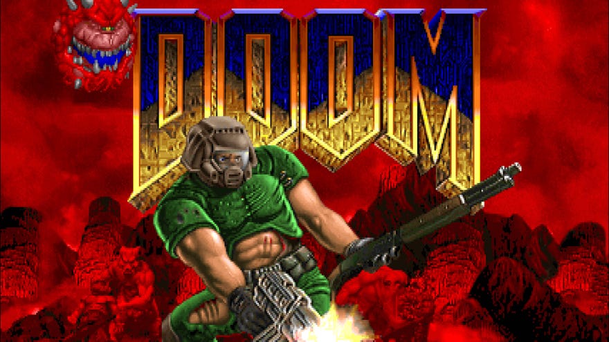 The title screen of Doom from 1993