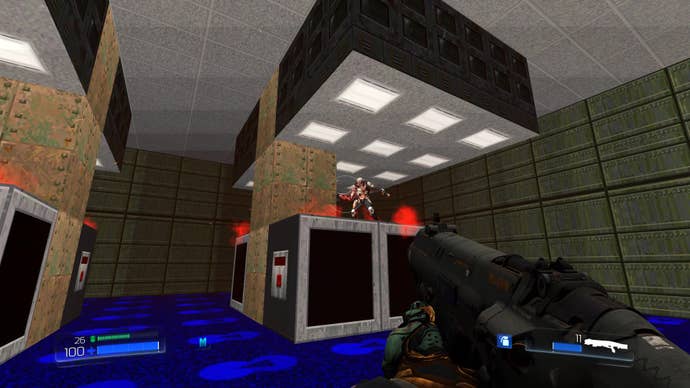 A retro room from Doom II inside Doom (2016)