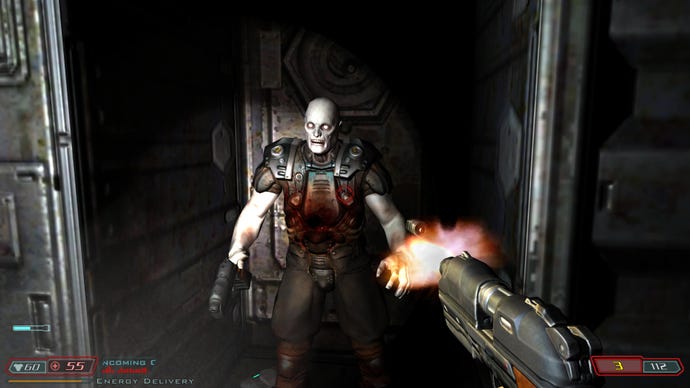 A zombieman from Doom 3