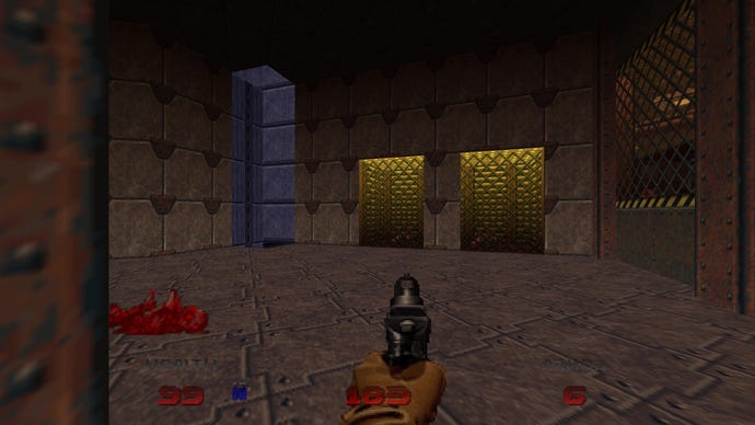A lift opens up in a room in Doom 64