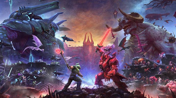 Key art from Doom Eternal’s Ancient Gods DLC